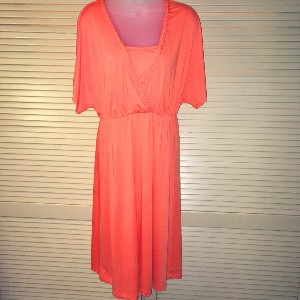 NWOT Orange Short Sleeve Dress Medium